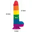 Фалоімітатор LoveToy 9'' Prider 22.5 см райдужний - мініатюра 2