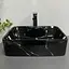 Умивальник VBI Forli black marmo glossy накладний VBI-011107, Чорний - мініатюра 4