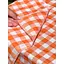 Скатерть в клеточку для стола Зефир 150х150 см Оранжевая - миниатюра 10