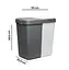 Кошик для білизни Motek подвійний білий/антрацит 40+40 л (MT-09) - мініатюра 4