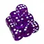 Настольная игра Games 7 Days Кубик D6 прозрачный с точками (пурпурный) , 1 шт. (g7dtransd6dotsdpurple) - миниатюра 1
