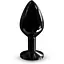 Металева анальна пробка з кристалом Dorcel Diamond Plug Black M - мініатюра 1