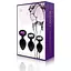 Набір анальних пробок із кристалом Rianne S: Booty Plug Set Black діаметр 2.7 см 3.5 см 4.1 см - мініатюра 2
