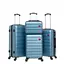 Набор чемоданов 4в1 пластик с кодовым замком и телескопической ручкой голубой (603) - миниатюра 1