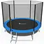 Батут FUNFIT 252 см с защитной сеткой и лестницей - миниатюра 1