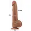 Фаллоимитатор LoveToy Sliding-Skin Dual Layer Dong 29 см коричневый - миниатюра 18