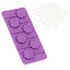 Силиконовая форма для леденцов и конфет на палочке "Цветок", Kitchen Master Фиолетовый 81886 - миниатюра 4