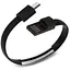 Кабель браслет micro USB 2.0, чорний RTL - мініатюра 1