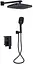 Душова система для душу Qtap Gemini прихованого монтажу Black Matt QTGEM113BLM45697 - мініатюра 1
