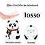Нічник дитячий силіконовий Панда LOSSO світлодіодний світильник RGB 1200 мАч White (18966) - мініатюра 3