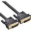 Кабель Ugreen DV101 DVI 24+1 Male to Male золотистий Plated 2 м чорний (11604) - мініатюра 1