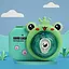 Фотокамера-генератор мильних бульбашок 9996 Children's camera Frog / Green - мініатюра 2
