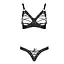 Комплект з екошкіри Passion Celine Bikini black L/XL - мініатюра 3