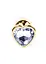 Анальна пробка з кристалом Boss Jewellery 7 см (золотий) - мініатюра 2