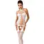 Бодистокинг Passion BS056 комбинезон имитация чулок S/M/L white - миниатюра 1