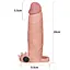 Насадка на пенис Lovetoy Pleasure X-Tender Flesh Add 3" 20 см телесный - миниатюра 5