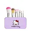 Набір пензликів для макіяжу в металевій коробці Hello Kitty 7 шт - мініатюра 1