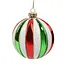 Елочный шар "Полосатый праздничный настрой" Ø10 см, YQ1457073 - миниатюра 1