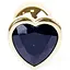 Анальна пробка Boss Of Toys Boss Series - Jewellery Gold Heart Plug Black S, BS6400038, Золотий / Чорний - мініатюра 3