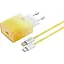 Комплект зарядного пристрою XO CE18 1Type-C PD/QC 30W Type-C to Lightning Yellow - мініатюра 1