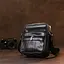 Кожаная небольшая мужская сумка 20370 Vintage черный - миниатюра 6