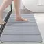 Современный коврик для ванной Aquarius с эффектом памяти Мягкий Антискользящий 50 х 80 см Серый в полоску - миниатюра 1