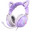 Дротова ігрова гарнітура Onikuma Gaming CAT with LED X11, USB, 3.5mm, 2.2m, purple - мініатюра 1