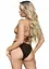 Бодистокинг в крупную сетку Leg Avenue Long Sleeved Bodystocking One size Nude длинный рукав - миниатюра 2