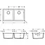 Кухонная мойка Hansgrohe S510-U770 под столешницу 820x450 на две чаши 370/370 Graphiteblack 43434170, Черный - миниатюра 2
