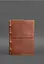 Шкіряний блокнот на кільцях (софт-бук А4, А5) 9.0 в м'якій світло-коричневій обкладинці - мініатюра 2
