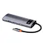 USB-хаб Baseus Metal Gleam Series 5-in-1 Type-C gray - миниатюра 7