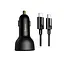 Автозарядный + кабель 100W Baseus Superme Digital PPS DUAL USB-A + USB-C QC 5.0 (TZCCZX-01) - миниатюра 2