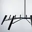 Современная трубчатая люстра с 9 регулирующими плафонами Ст. ST01/9 BK | Line F - миниатюра 3