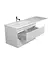 Тумба Мойдодир Unik 80-A Adam 140 L Білий підвісна з крилом над пральною машиною Білий - мініатюра 2