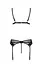 Комплект білизни Passion NESSY Set XXL/XXXL black бюстгальтер пояс для панчіх стрінги - мініатюра 4