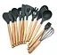 Набір кухонного приладдя Edenberg Silicone kitchen utensils set 12 предметів Чорний - мініатюра 7