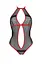 Сетчатое боди с кружевом на груди Passion Satara Body L/XL red - миниатюра 3