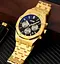 Чоловічий наручний класичний годинник Skmei 9296 (Золотий) - мініатюра 3