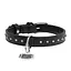 Ошейник для собак кожаный Waudog Glamour с QR-паспортом с клеевыми стразами Ш 12 мм Д 21-29 см черный - миниатюра 3