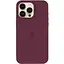 Чохол Silicone Case AA Logo with MagSafe для Apple iPhone 14 Pro Max 6.7 Бордовий/Plum - мініатюра 2