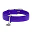 Нашийник для собак шкіряний Waudog Glamour з QR-паспортом без прикрас XL Ш 35 мм Д 46-60 см фіолетовий - мініатюра 3