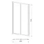Душові двері Eger Bifold 80x195 см розсувні прозоре скло профіль хром 599-029-80, прозорий, хром - мініатюра 3
