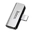 Перехідник Hoco LS24 Lightning to lightning audio/lightning Сталевий - мініатюра 3