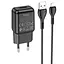 Адаптер сетевой HOCO Lightning cable single port charger set C96A черный - миниатюра 1