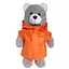 М'яконабивна іграшка пухнастий Ведмедик МС 080501-05 у помаранчовому плащі 35 см - мініатюра 1
