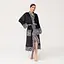 Кімоно жіноче з плюшевого велюру Kimono Black and White Zebra 18369 2XL - мініатюра 1