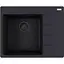 Кухонна мийка Franke Centro, фраграніт, прямокутник, з крилом, 620х500х200мм, чаша - 1, врізна, CNG 611-62 TL, чорний матовий - мініатюра 1