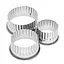 Набір хвилястих форм для оформлення салатів та висічки тіста для пельменів вареників Ø 8.5/7/5.5 см (3 шт.), Kitchette Сріблястий 85139 - мініатюра 9