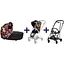 Люлька Cybex Mios Lux R Spring Blossom Dark + Комплект текстиля для прогулочного блока Cybex Mios Spring Blossom Dark + Шасси для коляски Cybex Mios LS RBA Matt Black - мініатюра 1