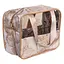 Набір косметичок Yiwu HP-16-1KBE 22х11х18 / 17х10х11 см водонепроникні 2 шт. бежеві/прозорі  - мініатюра 3